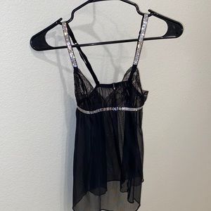 VICTORIA’S SECRET: Black Sequin Lingerie